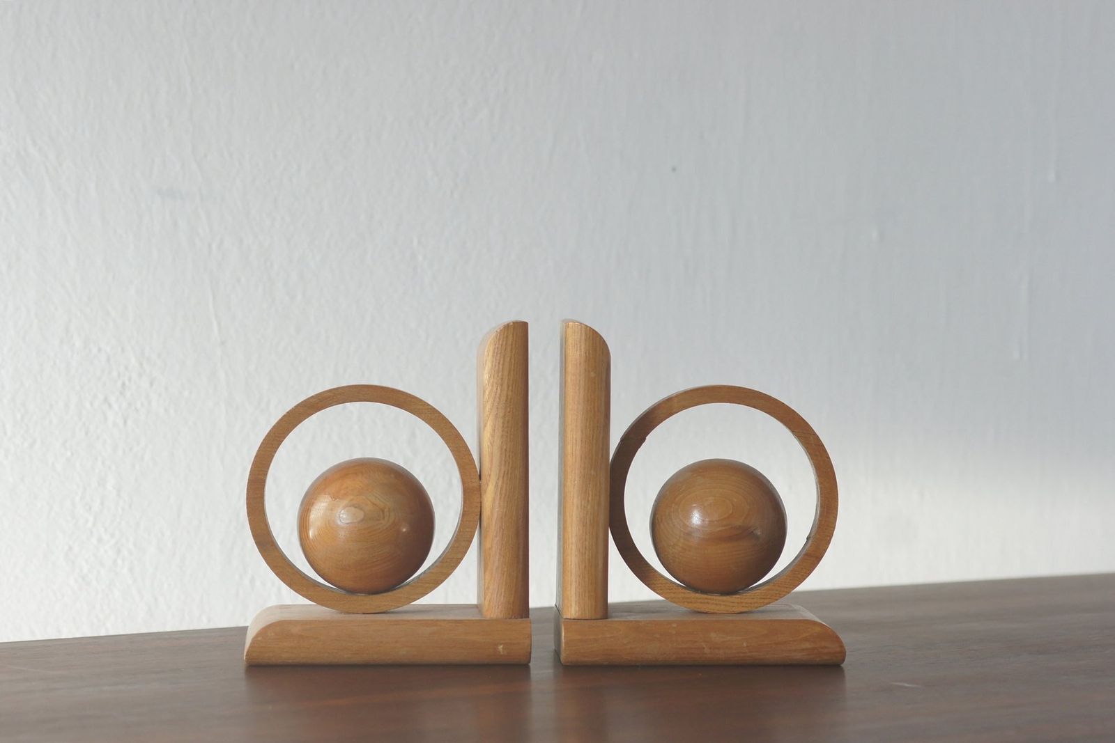 Mid Century Modern Wooden Bookends, 1960s, Set Of 2