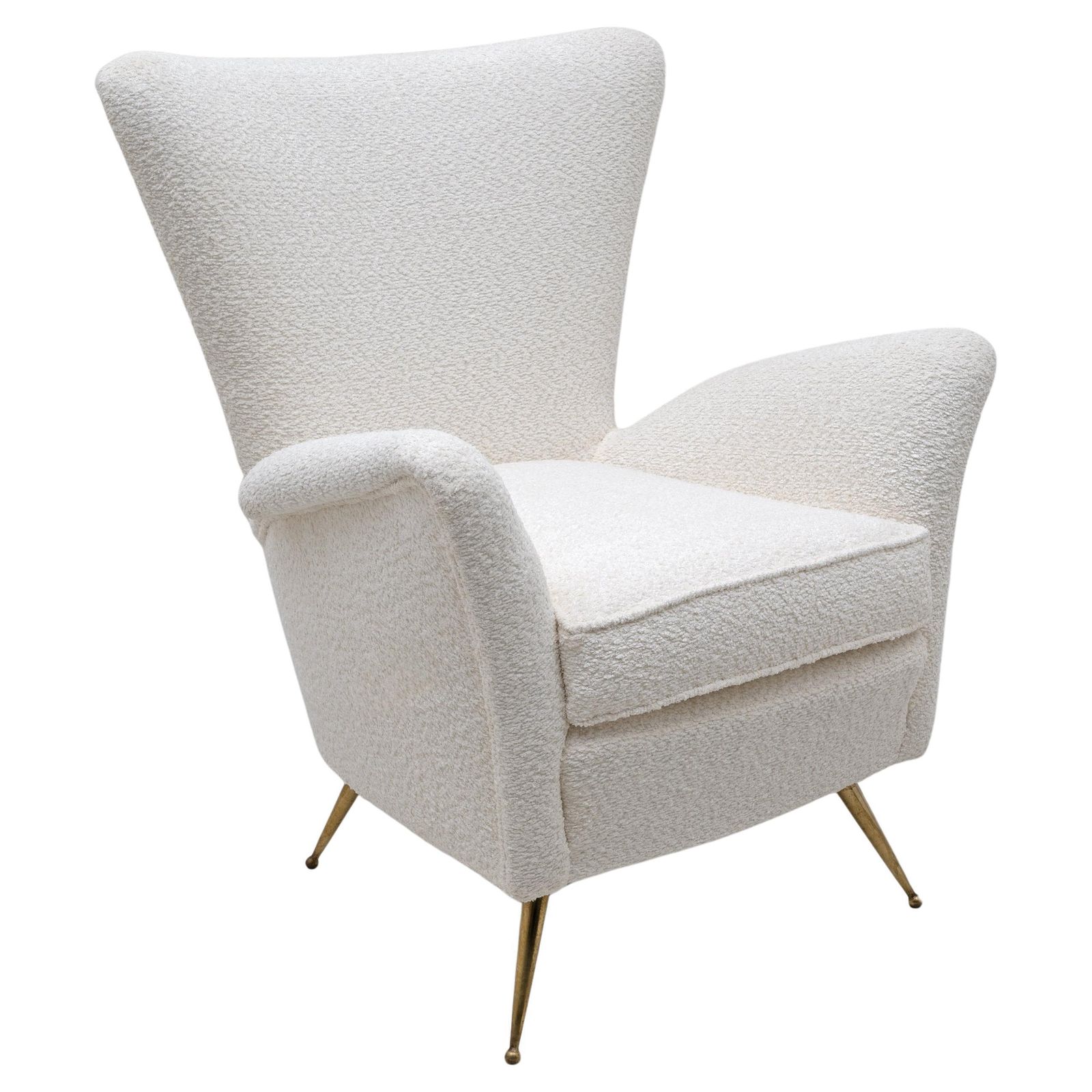Gio Ponti Art Dèco Italian Lounge Armchair From Hotel Bristol Merano, 50s