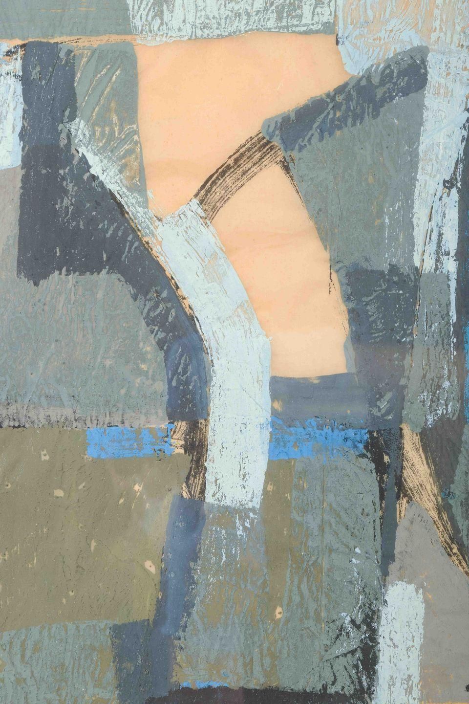 Unknown Scandinavian Artist. Abstract Composition. Mixed Media On Paper. photo for sale