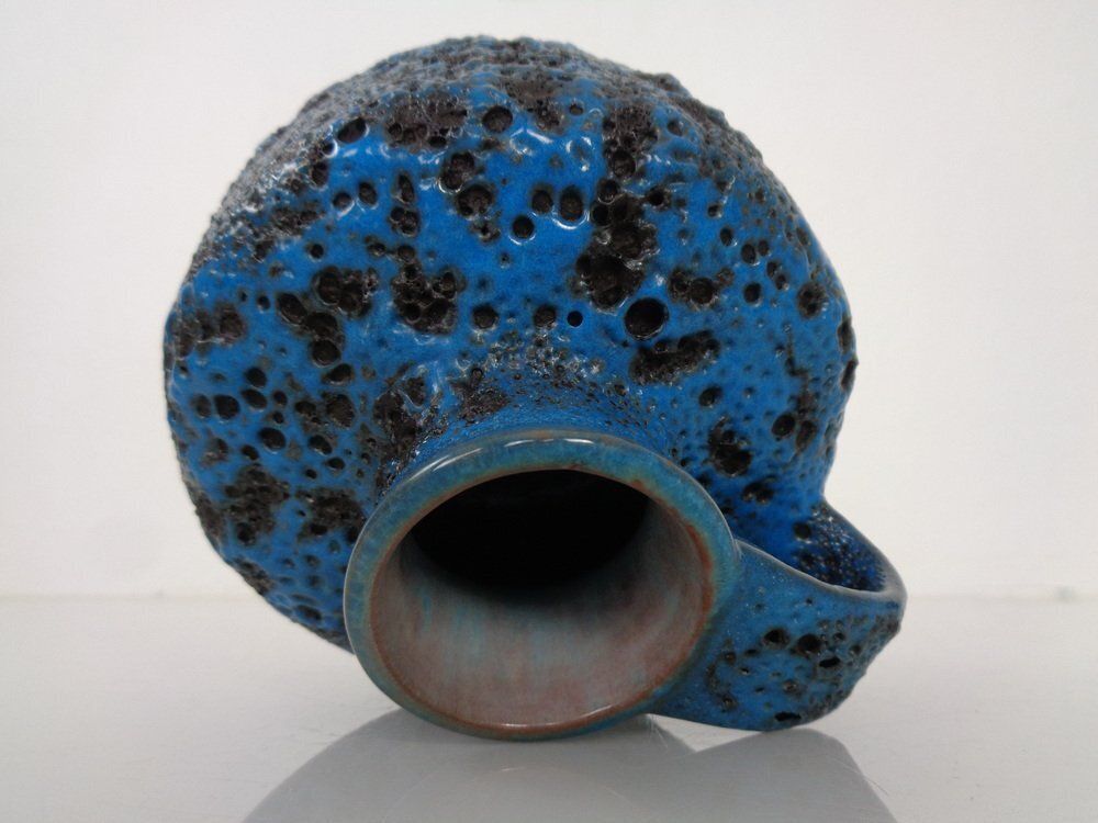 photo buy Turquoise Lava Ceramic Vase From Gräflich Ortenburg, Germany, 1960s