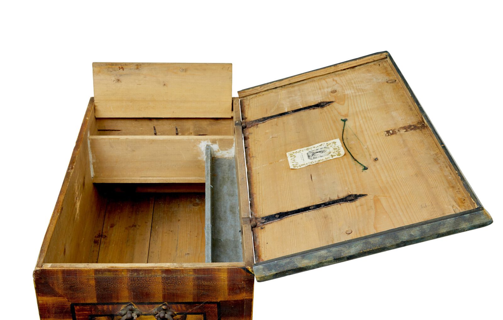 19th Century Alpine Region Hand Painted Marriage Chest photo buy