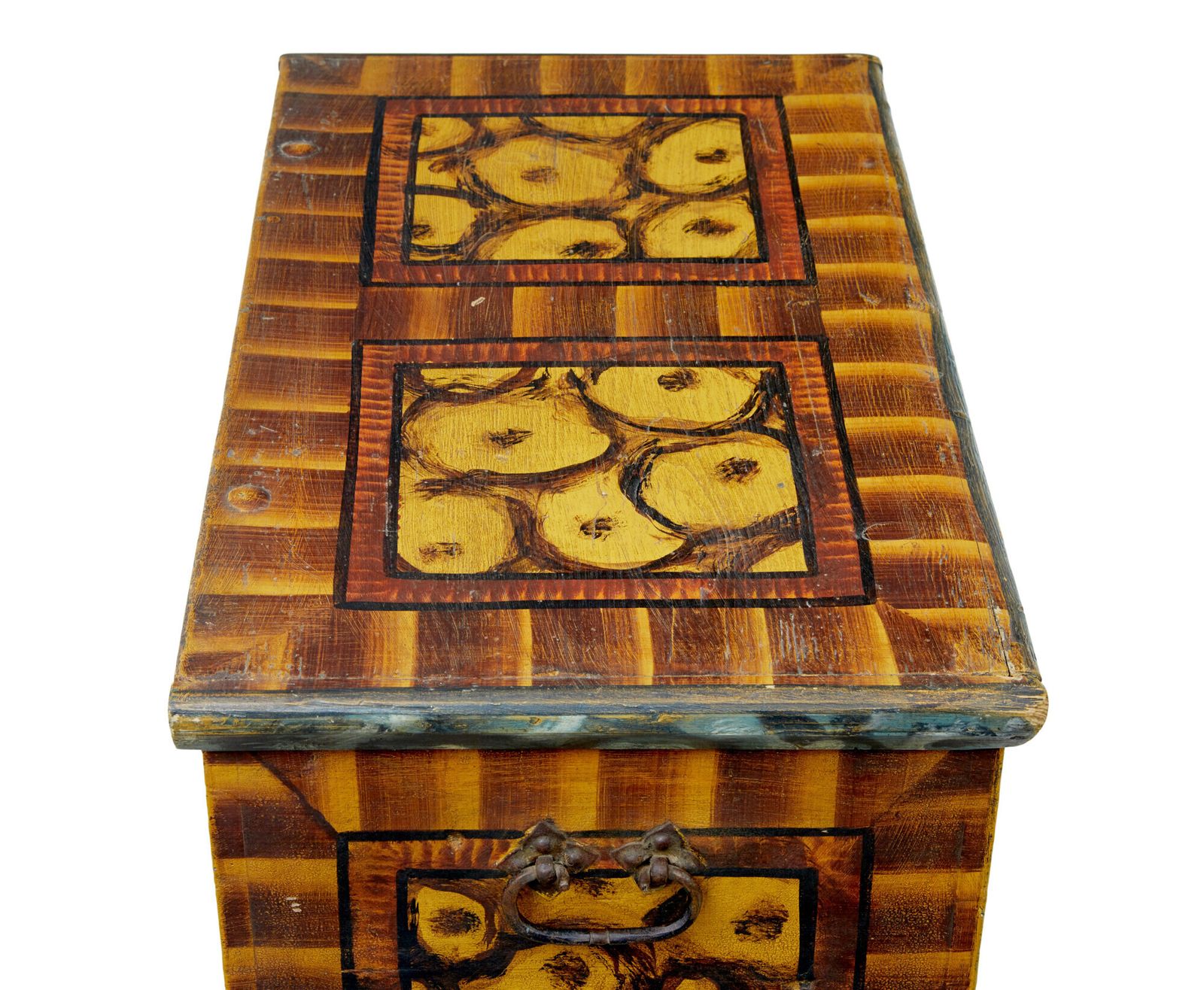 photo furniture 19th Century Alpine Region Hand Painted Marriage Chest