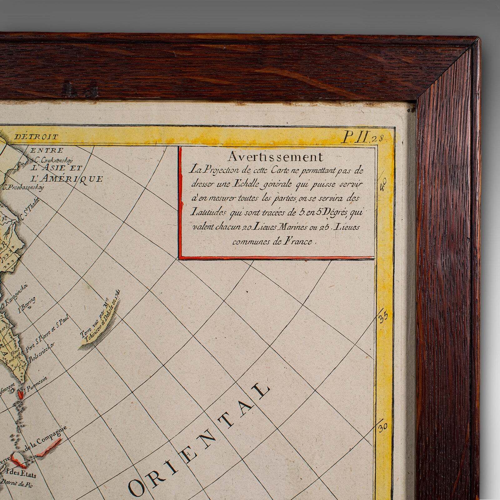 Antique Map Of Asia, French, Framed, Atlas, Continental Cartography, Georgian photo vinterior