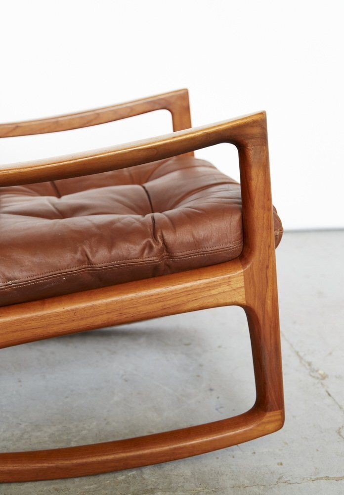 photo for sale Modern Mid Century Senator Rocking Chair By Ole Wanscher For Cado, 1960s