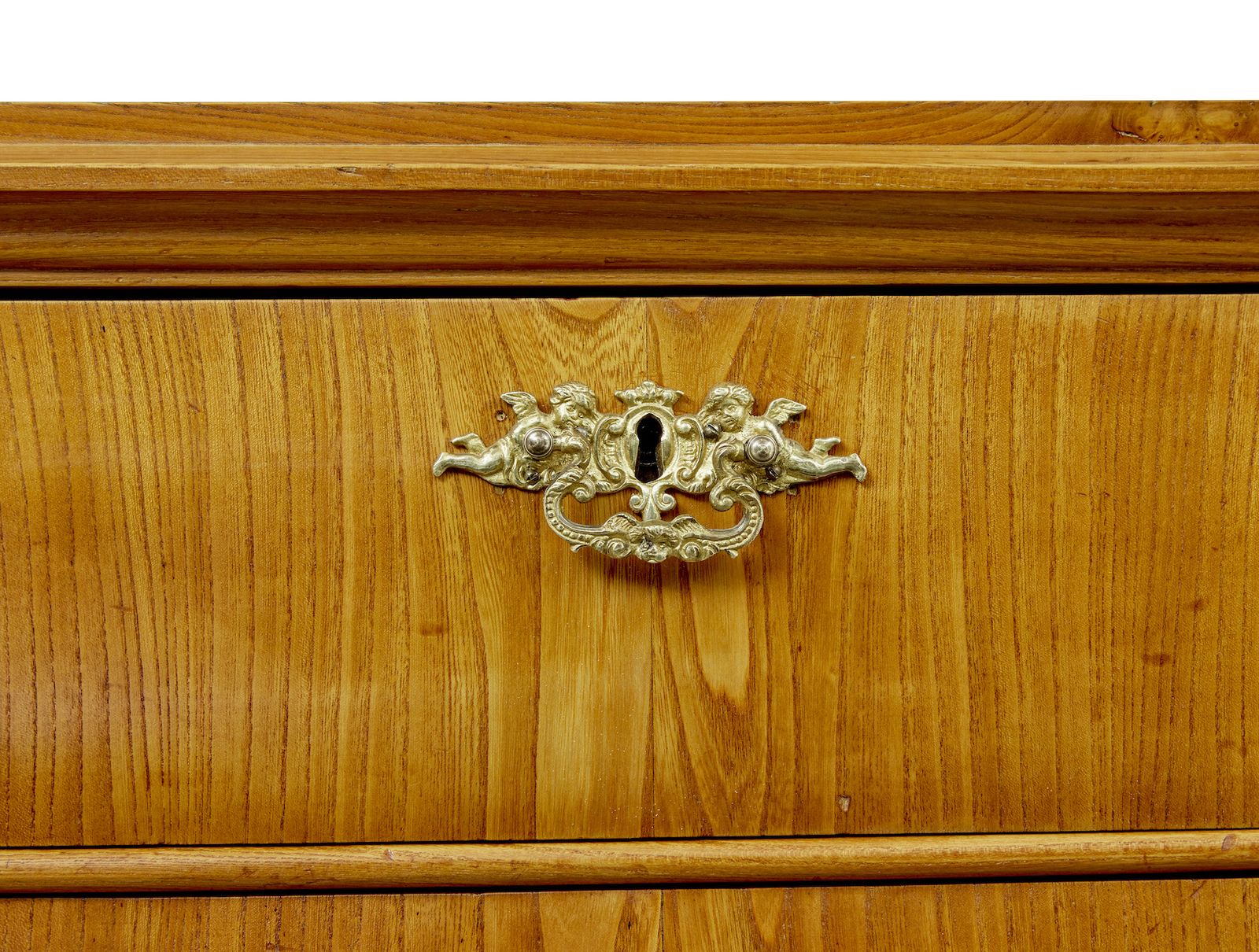 Pair Of Mid 19th Century Swedish Carved Elm Chest Of Drawers photo vintage