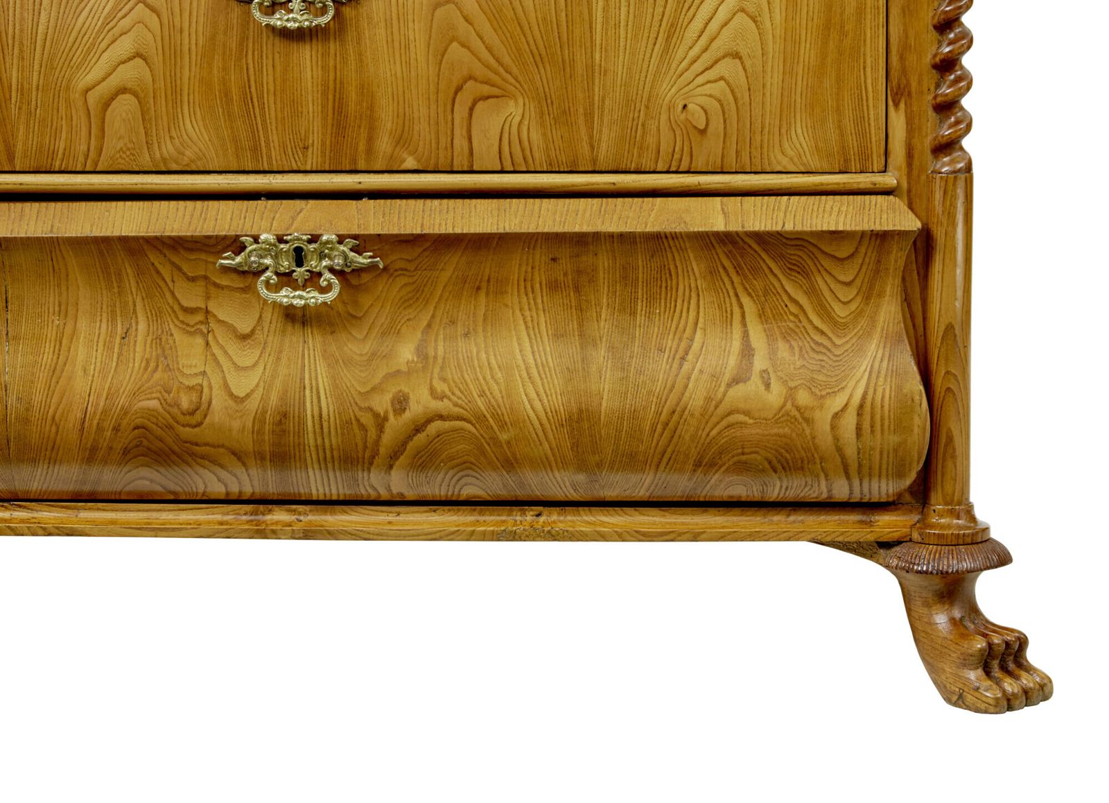 photo for sale Pair Of Mid 19th Century Swedish Carved Elm Chest Of Drawers