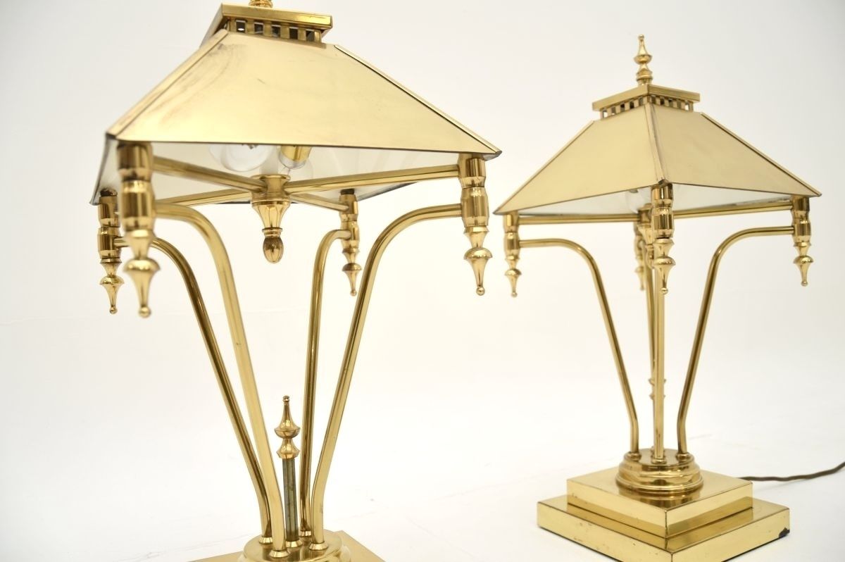 Pair Of Vintage Brass Table Lamps photo 1495.0