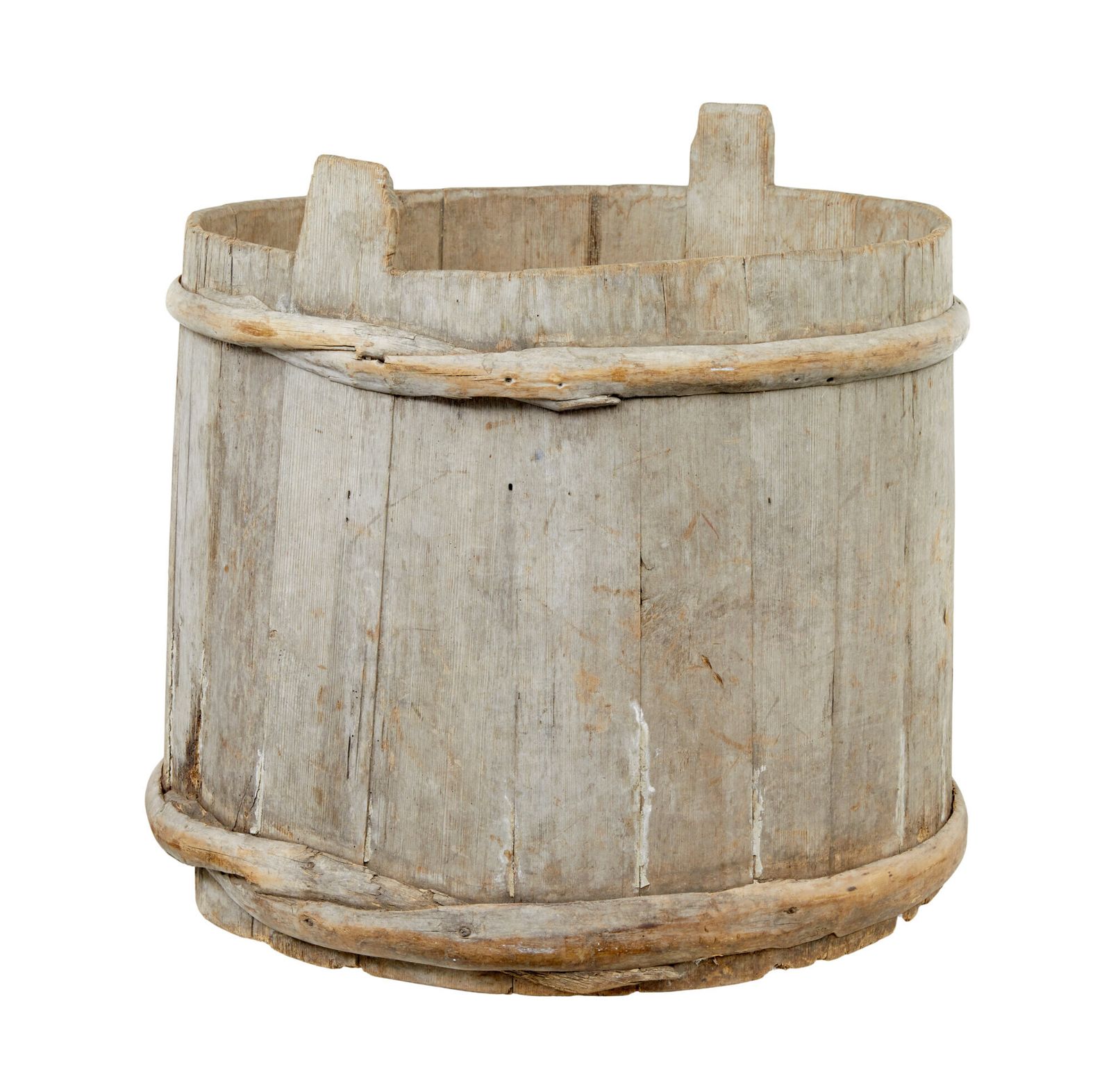 photo furniture Large 19th Century Scandinavian Pine Storage Barrel
