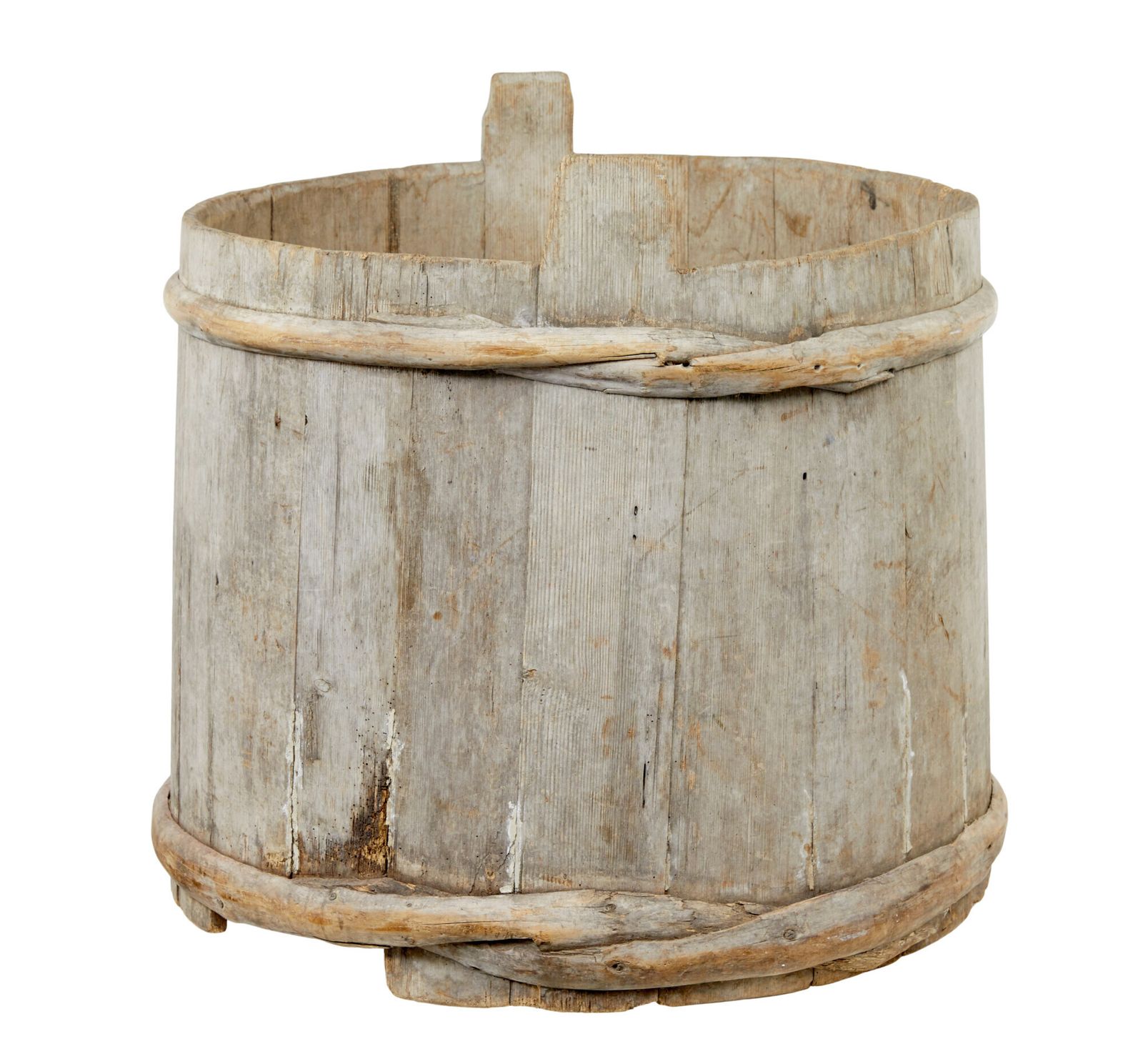 photo for sale Large 19th Century Scandinavian Pine Storage Barrel