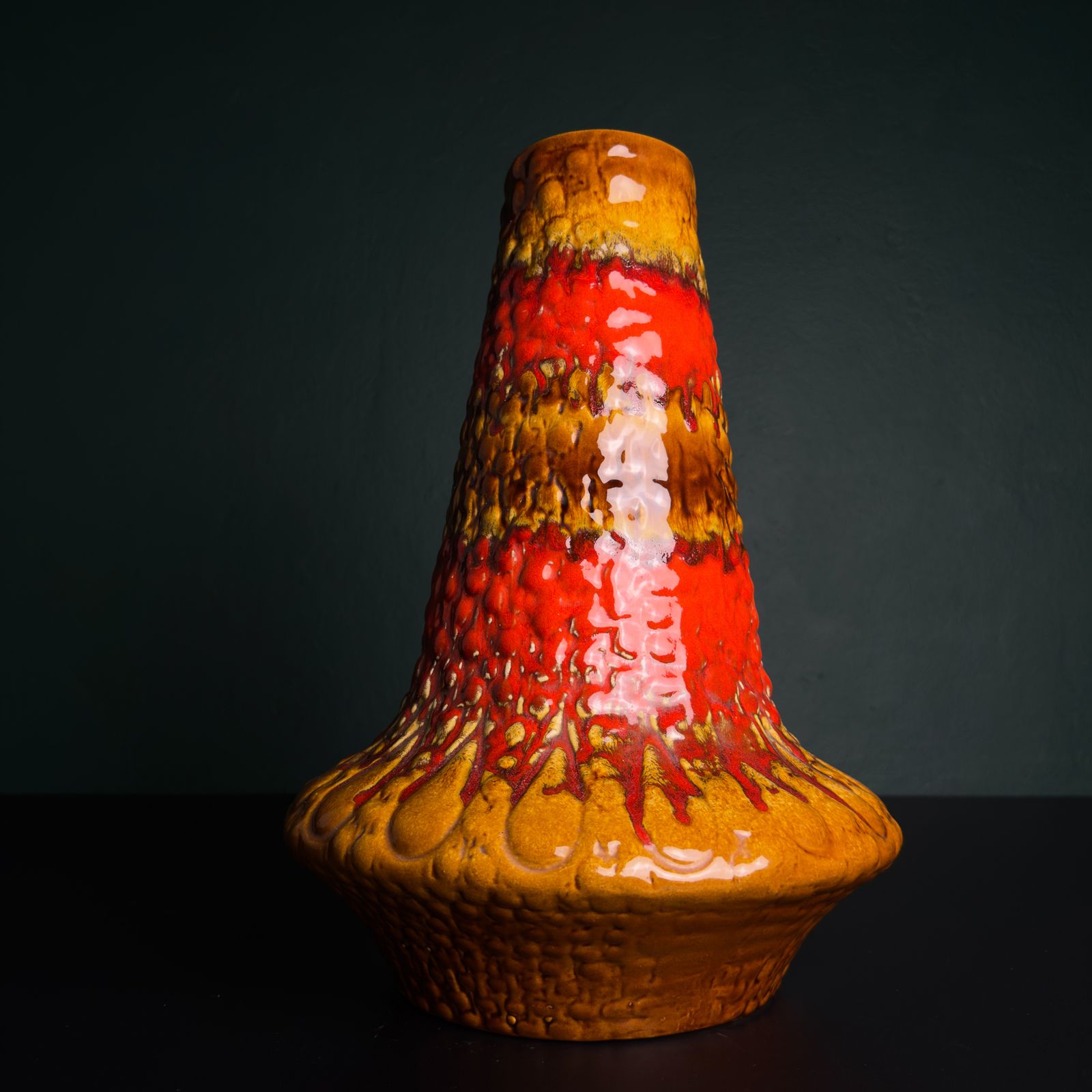 Vintage Ceramic Vase Lava By Kil Liboje, Yugoslavia 1960s