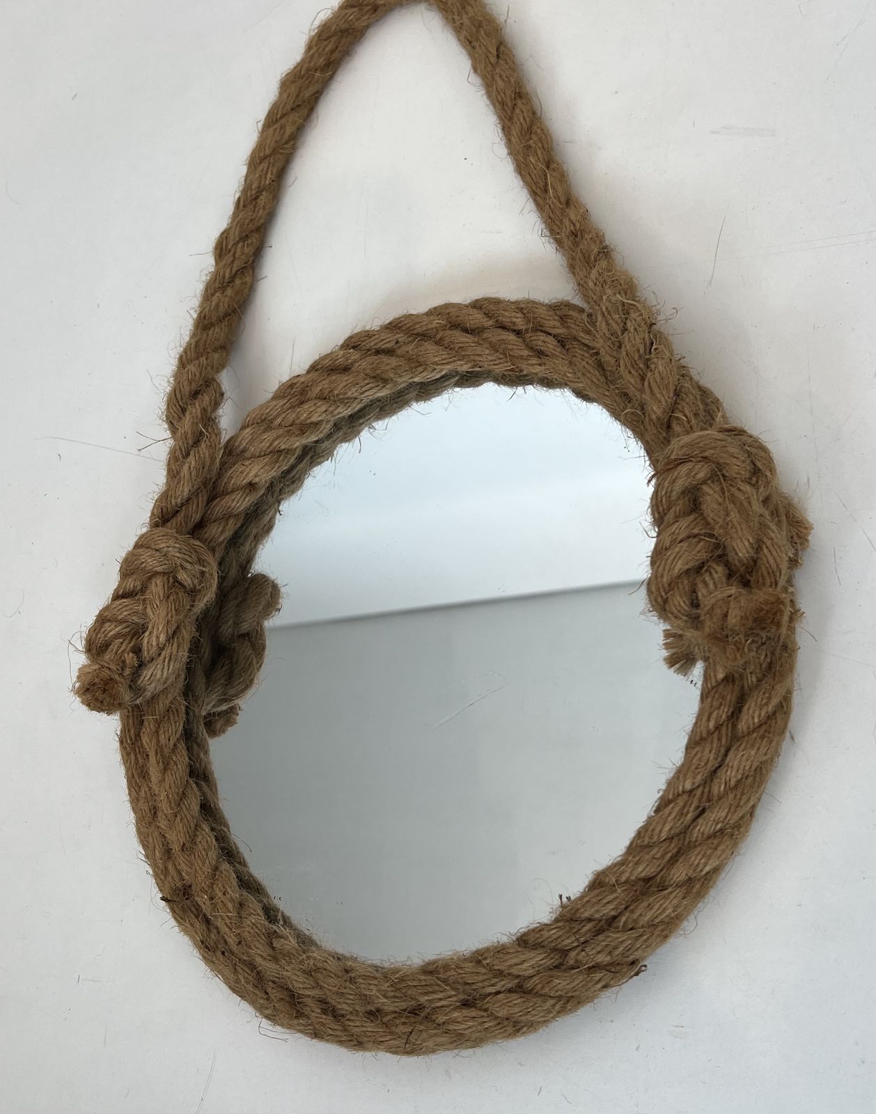 Round Rope Mirror In The Style Of Audoux Minet photo vintage