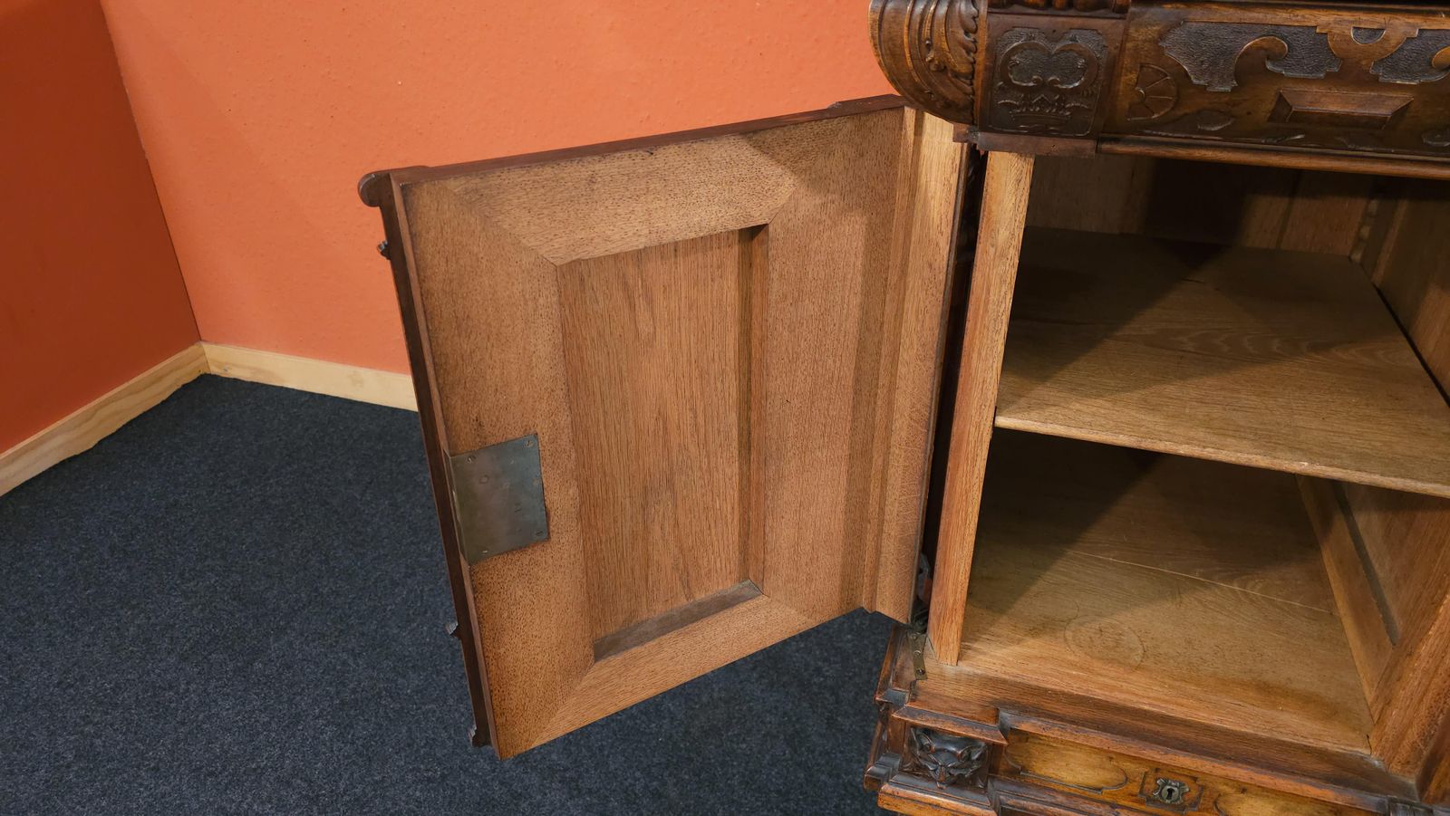 photo vinterior German Baroque Lectern Podium, Wood With Inlays, Antique, 1850 Circa