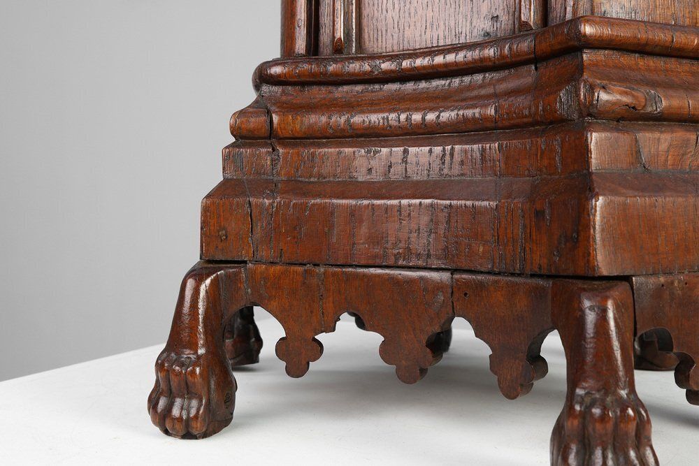 Home Decor 19th Century Neo Gothic Oak Umbrella Stand With Sculptural Carving, France photo