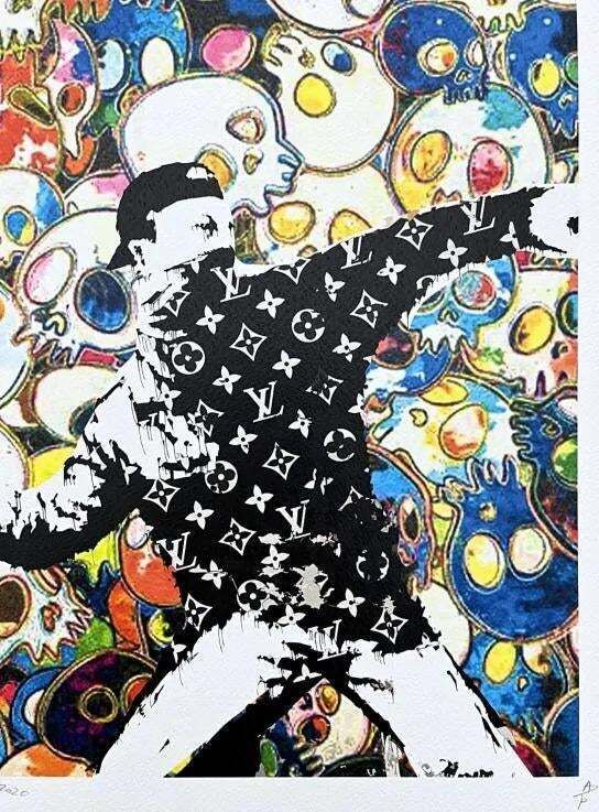 Death Nyc   Banksy Flower Thrower And Louis Vuitton   Limited Edition With Certificate photo furniture