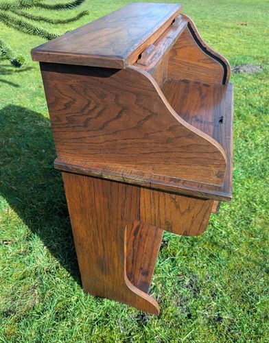 Swedish Roll Top Mid Century Oak Desk Delivery Available 0028. photo buy