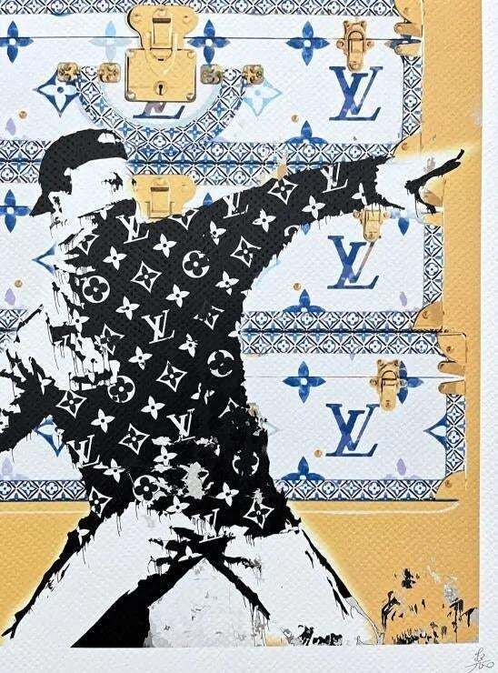 Death Nyc   Banksy Flower Thrower And Louis Vuitton   Limited Edition With Certificate photo Art