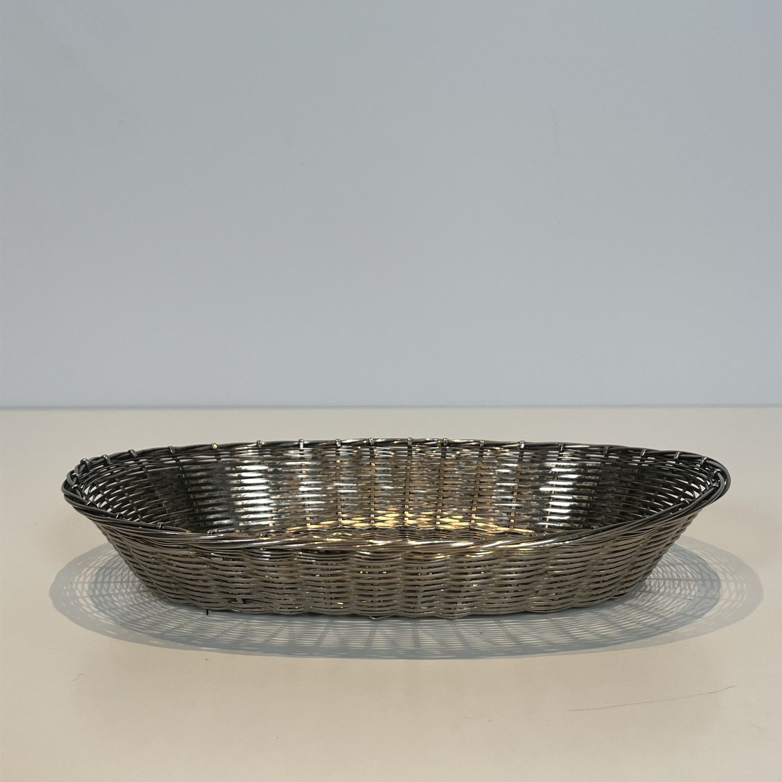 Basket / Trinket Tray Made Of Silver Metal Wire photo furniture
