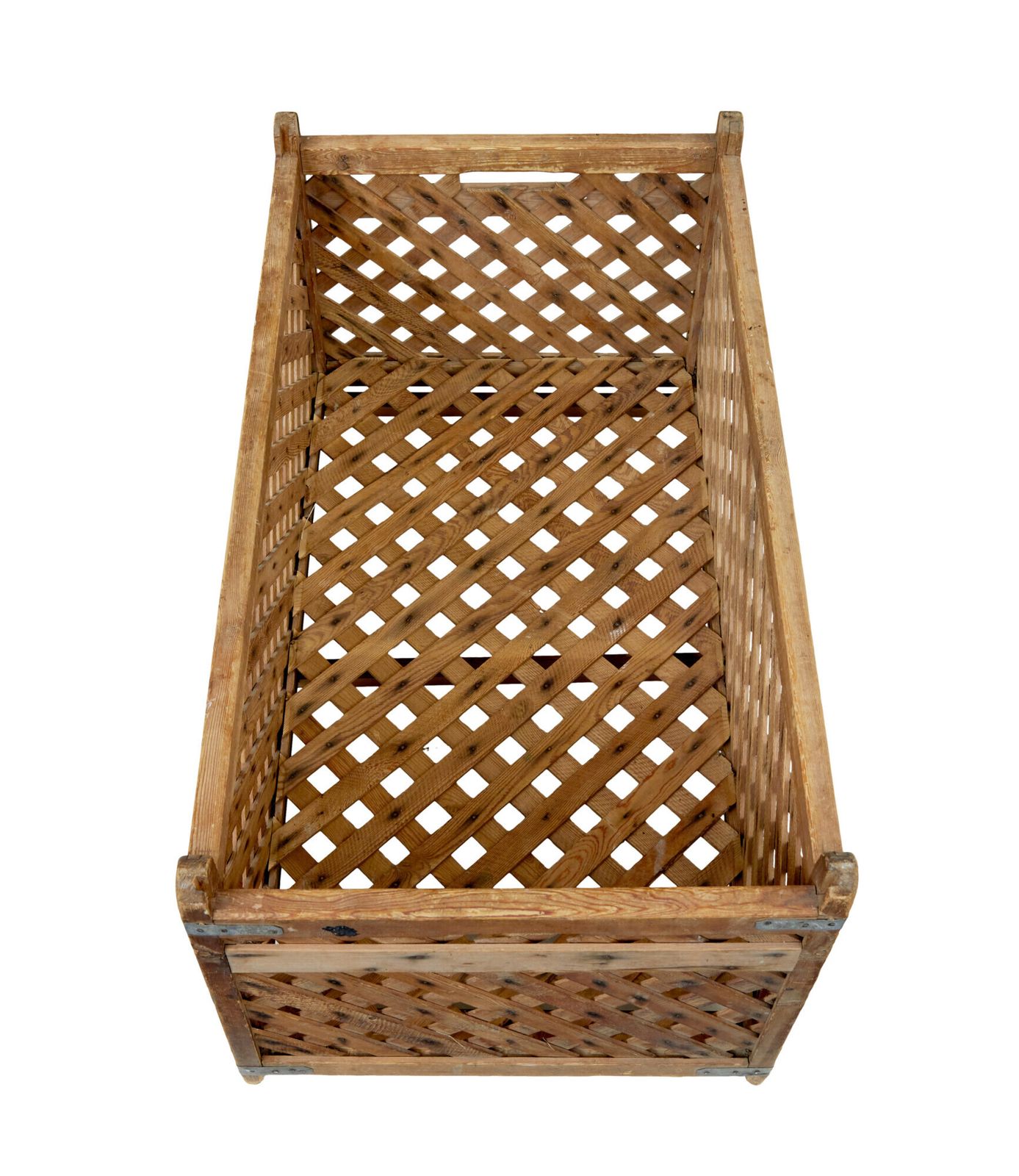 19th Century Scandinavian Pine Log Basket photo for sale
