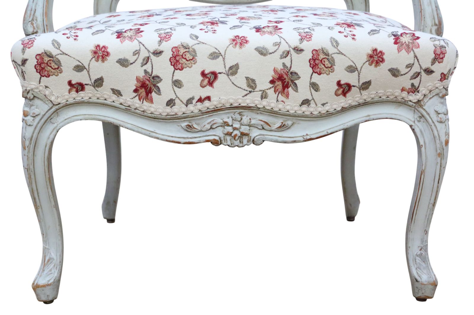 Antique C.1900 French Pair Of Painted Armchairs – Quality Period Seating photo vintage