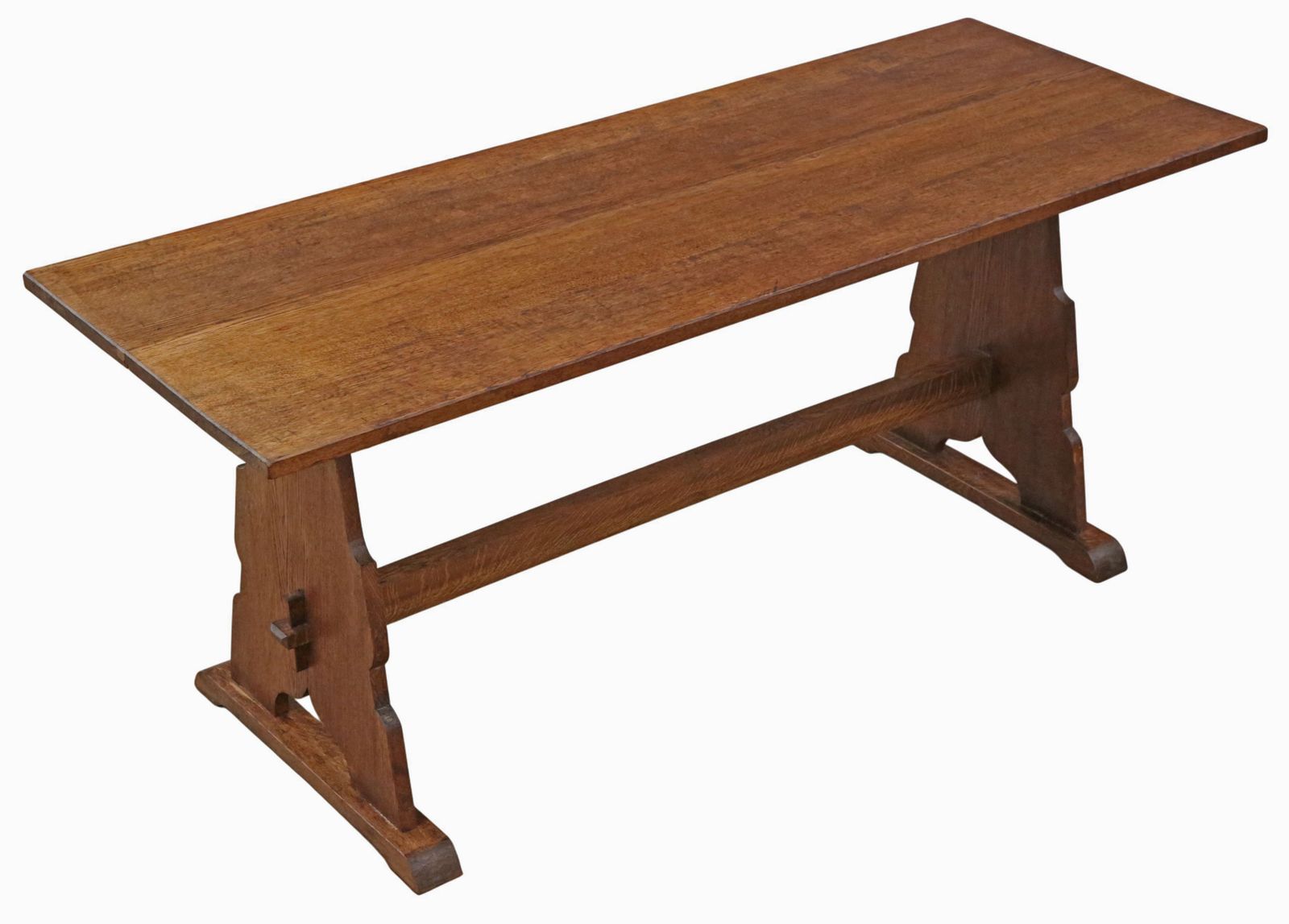Antique Late 19th Century Oak Arts & Crafts Refectory Kitchen Dining Table – Fine Quality photo for sale