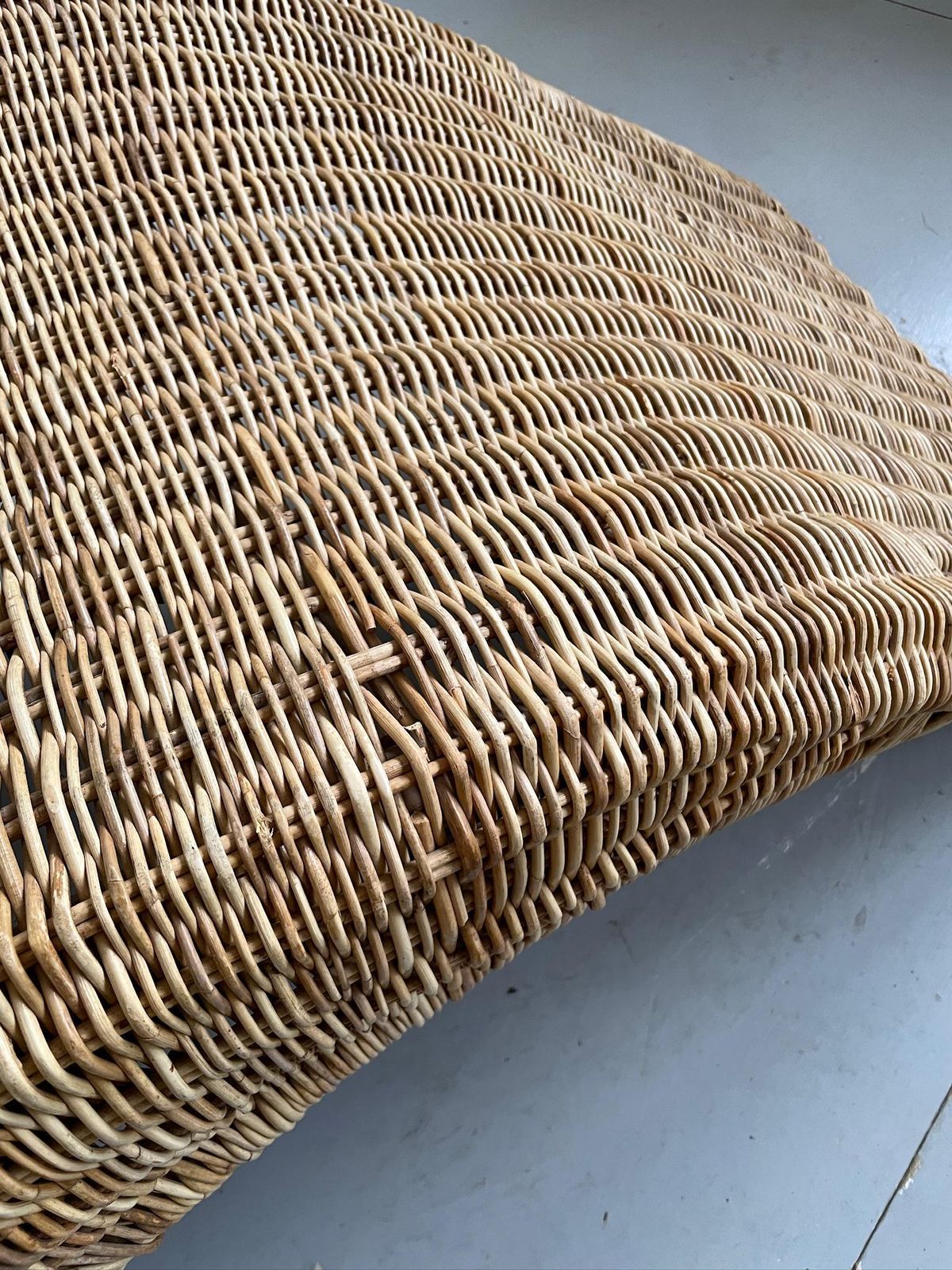 Vintage Ikea Karlskrona Chaise Longue Rattan, Wicker Bamboo 90s Postmodern photo vintage