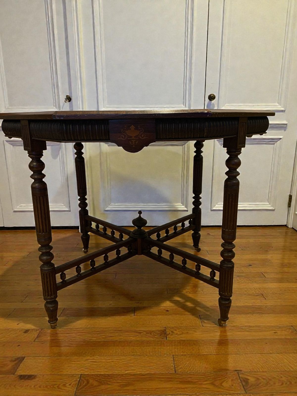 photo for sale Antique Victorian Rosewood Centre Table With Inlay  Circa 1880's