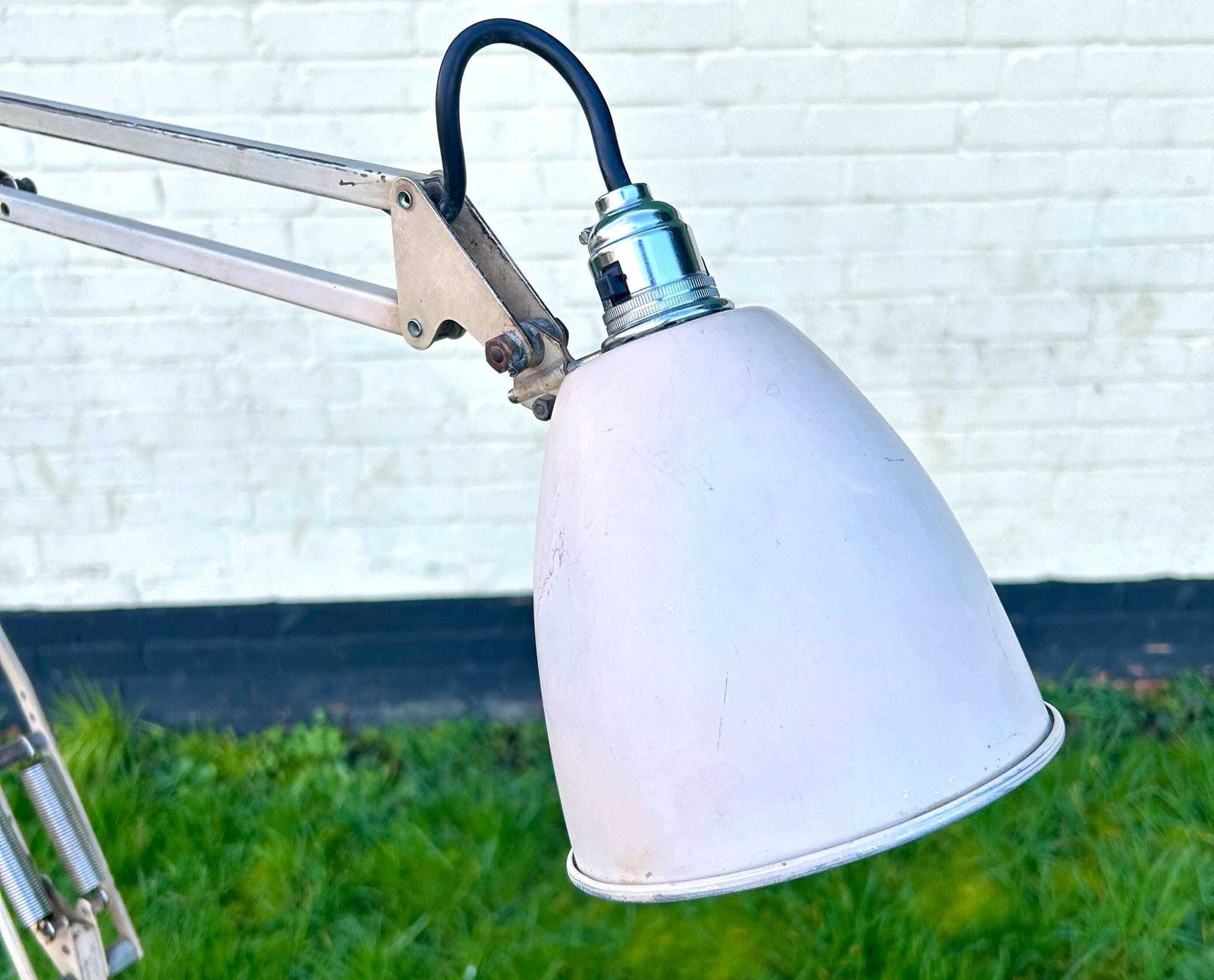 Herbert Terry 1209 Cream Floor Trolley Industrial Vintage Lamp Retro Antique Light Lighting Mancave Mid Century Anglepoise photo 580.0