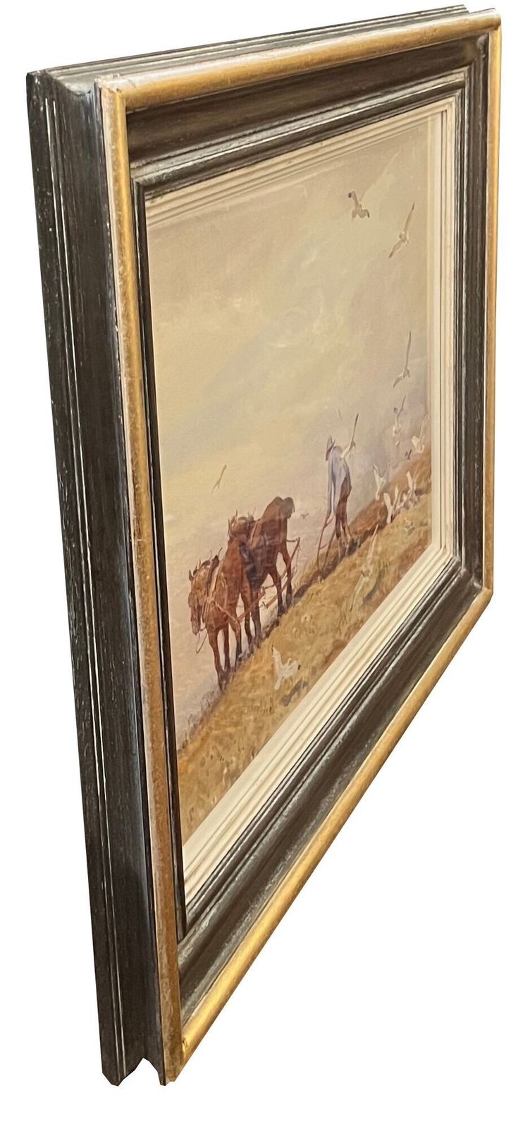 'Ploughing A Straight Furrow' By George Soper Re (1870 1942) photo for sale