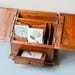 Furniture Antique Mahogany Stationery Cabinet – Georgian Desk Letter Box With Drawer, 19th Century photo