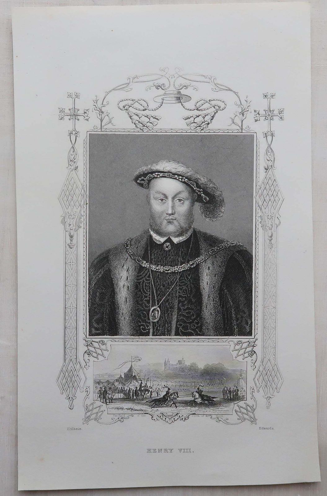 225.0 Set Of 24 Original Antique Prints Of Kings Of England, C.1840 photo