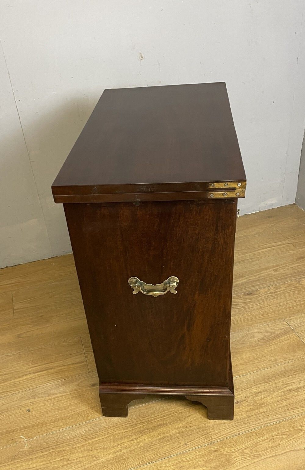 Furniture C19th Small Mahogany Bachelors Chest On Bracket Feet photo