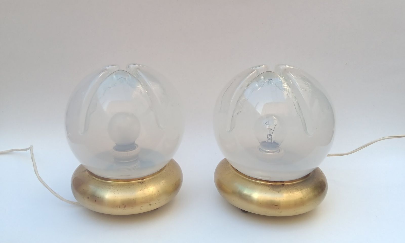 Italian Murano Glass Table Lamps, 1970s, Set Of 2