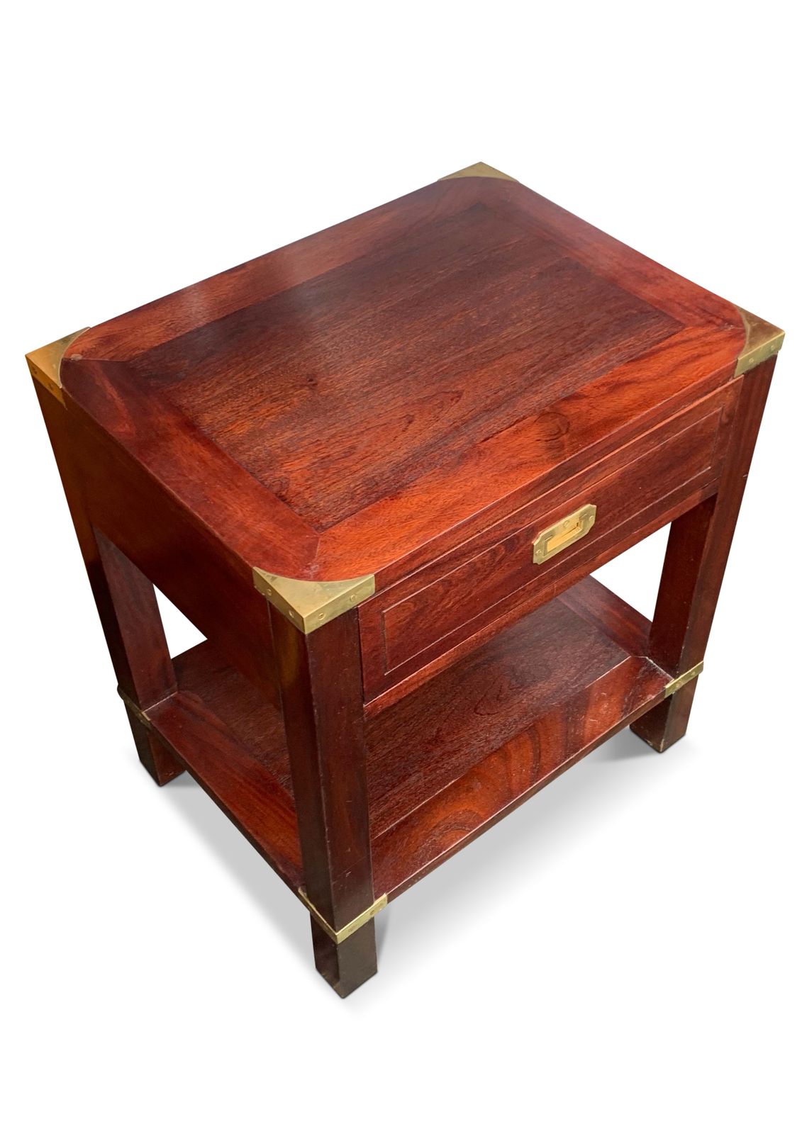 Kennedy For Harrods Pair Of Rosewood Military Campaign Nightstands With Drawer photo Furniture