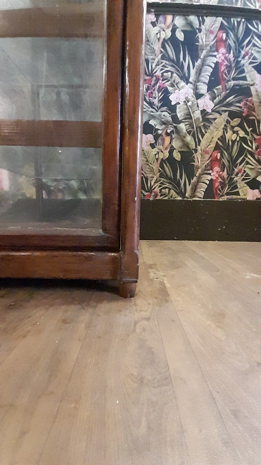 Antique Victorian Shop  Display Glass Cabinet With 5 Shelves And 1 Door photo Furniture