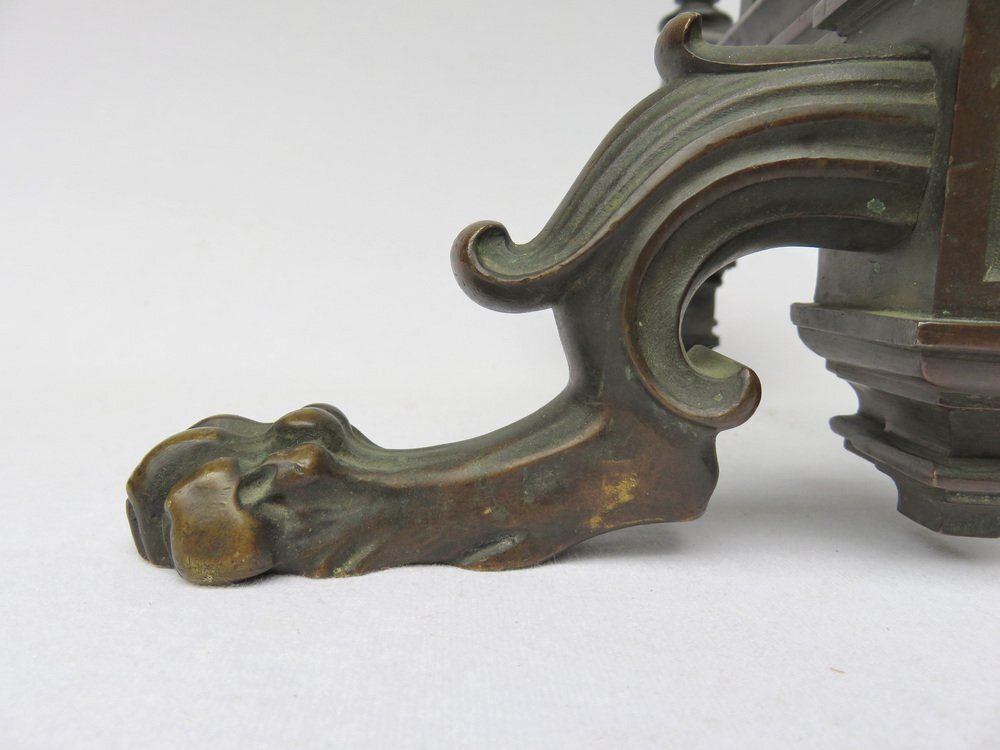 photo vintage Historicist Bronze Andirons, 19th Century, Set Of 2