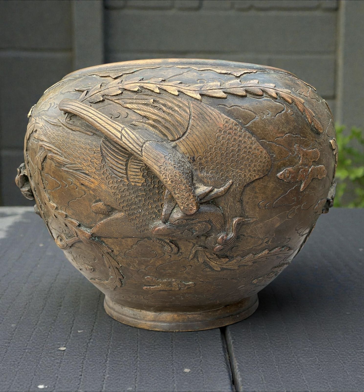 Antique Japanese Meiji Period Bronze Jardinière/Planter C1870 photo furniture