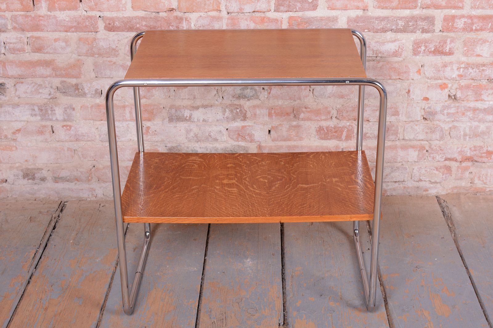 Restored Bauhaus Side Table, By Marcel Breuer For Mücke Melder, Czech, 1930s photo furniture