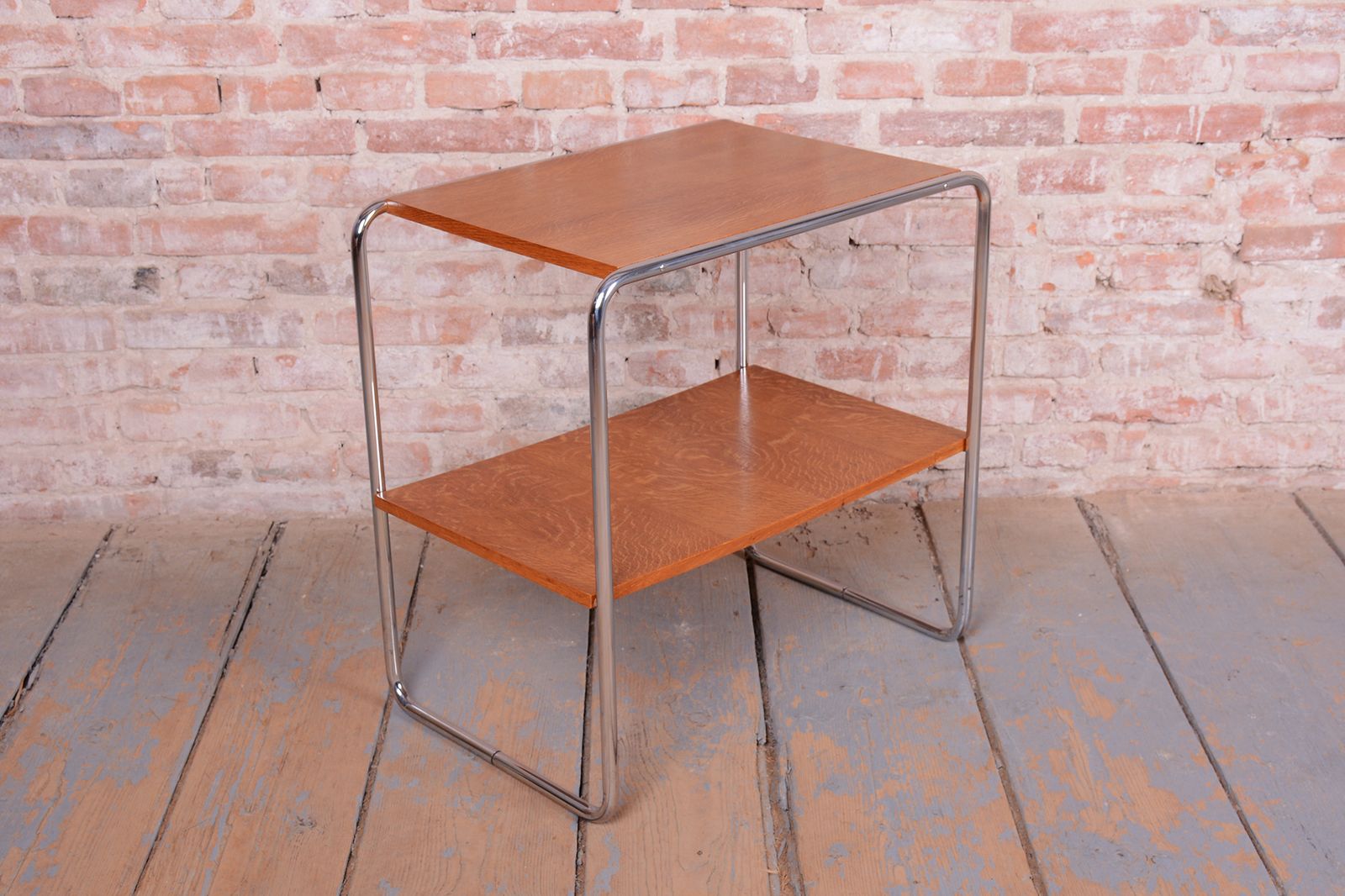 Restored Bauhaus Side Table, By Marcel Breuer For Mücke Melder, Czech, 1930s photo for sale