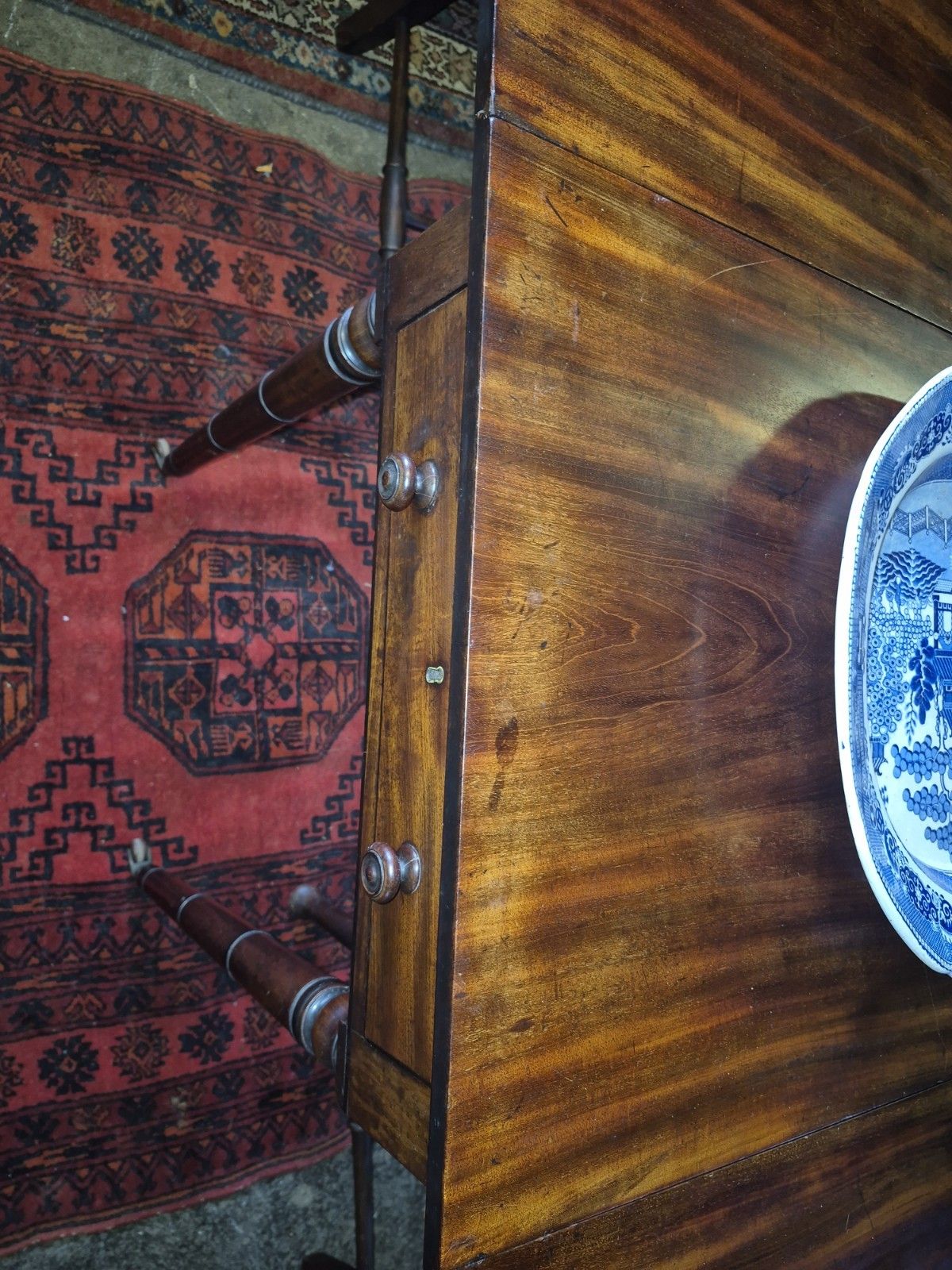 photo for sale A Fabulous Quality Regency Cuban Mahogany Pembroke Side Table Cocus Wood Strung