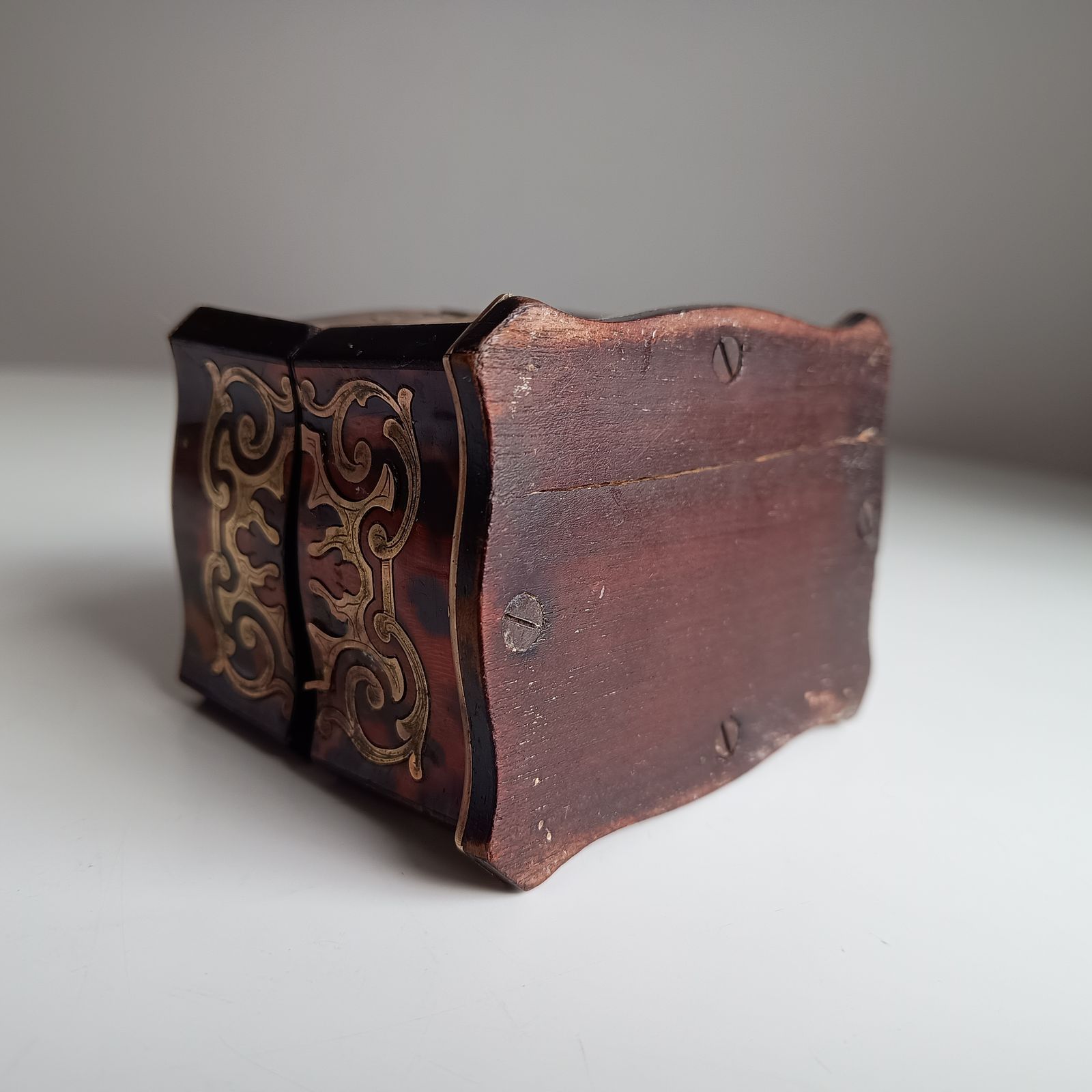 photo furniture Antique French Palais Royale Perfume Bottle Casket: Boulle Style, Baccarat, France 19th Cent