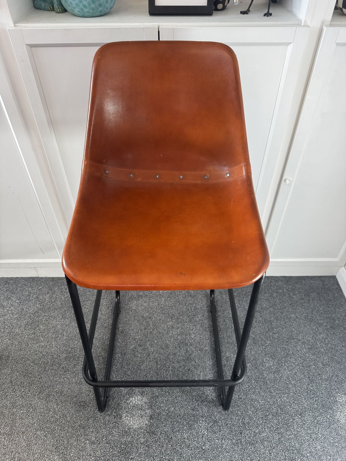 Vintage Bar Stools 72cm Seat – Original Patina – Set Of 4 photo Furniture