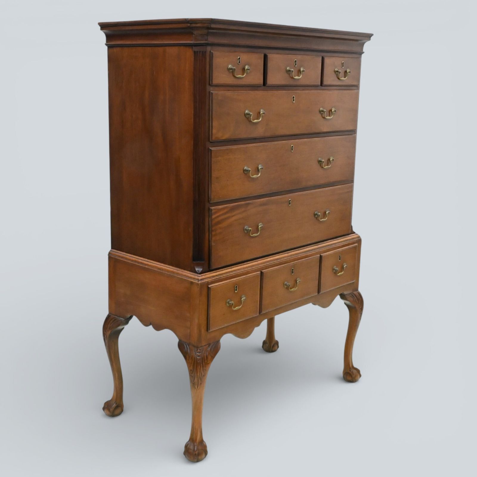 English Georgian Raised Chest Of Drawers Mahogany Cabriole Legs Free Delivery* photo vintage