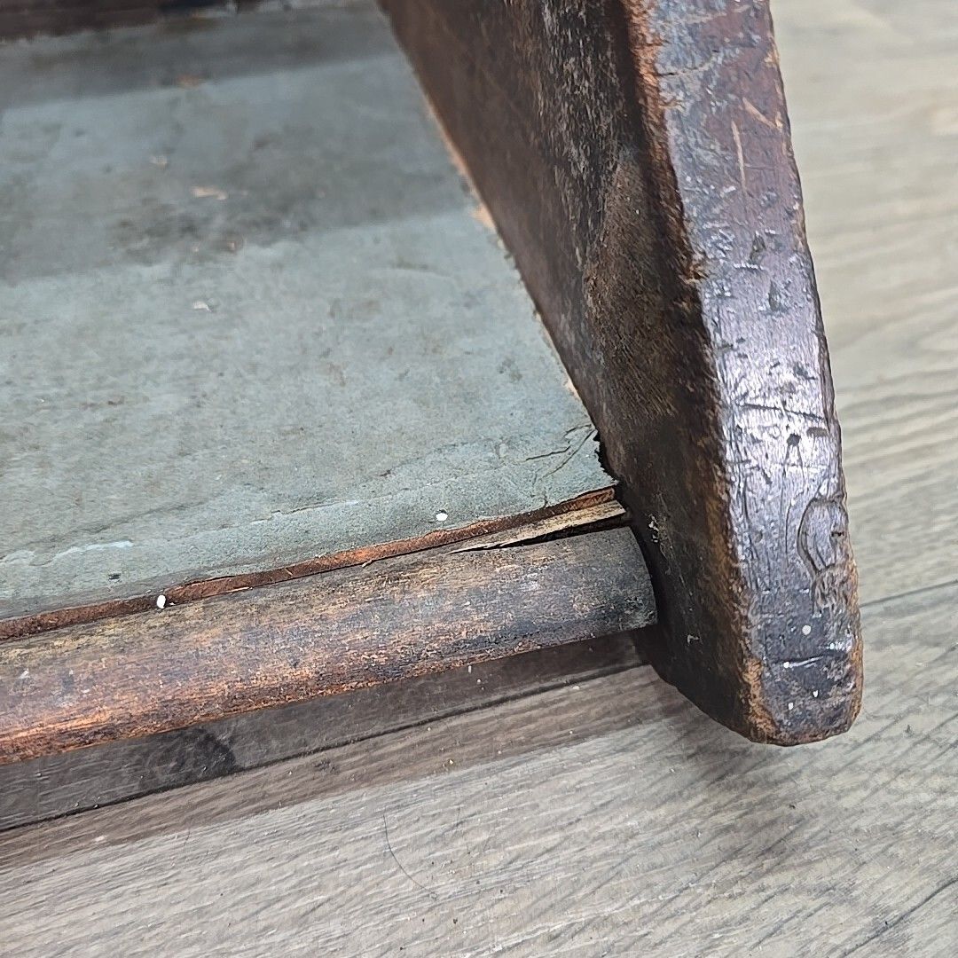 photo vinterior Antique Edwardian Coal Scuttle Box Wooden Fireside Carved Storage Brass Retro