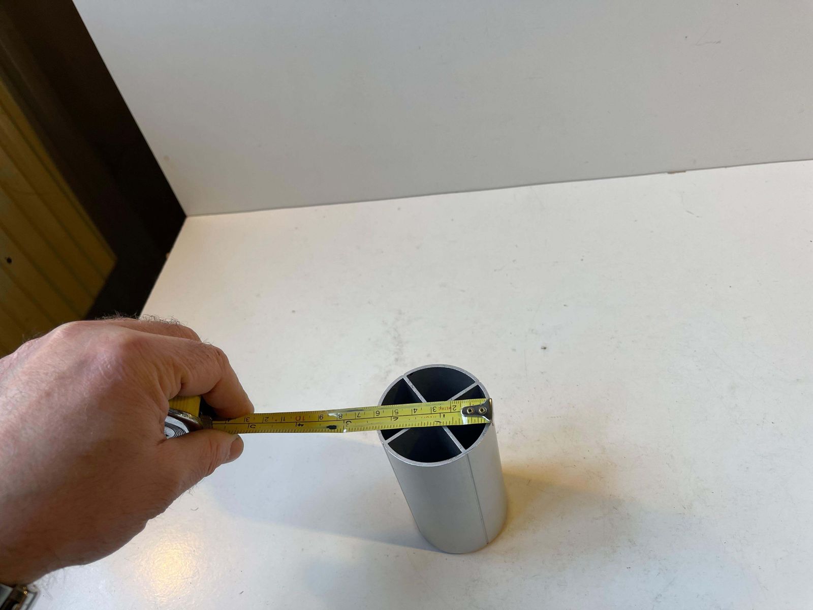 Georg Jensen Minimalist Pencil Holder In Brushed Aluminum photo buy