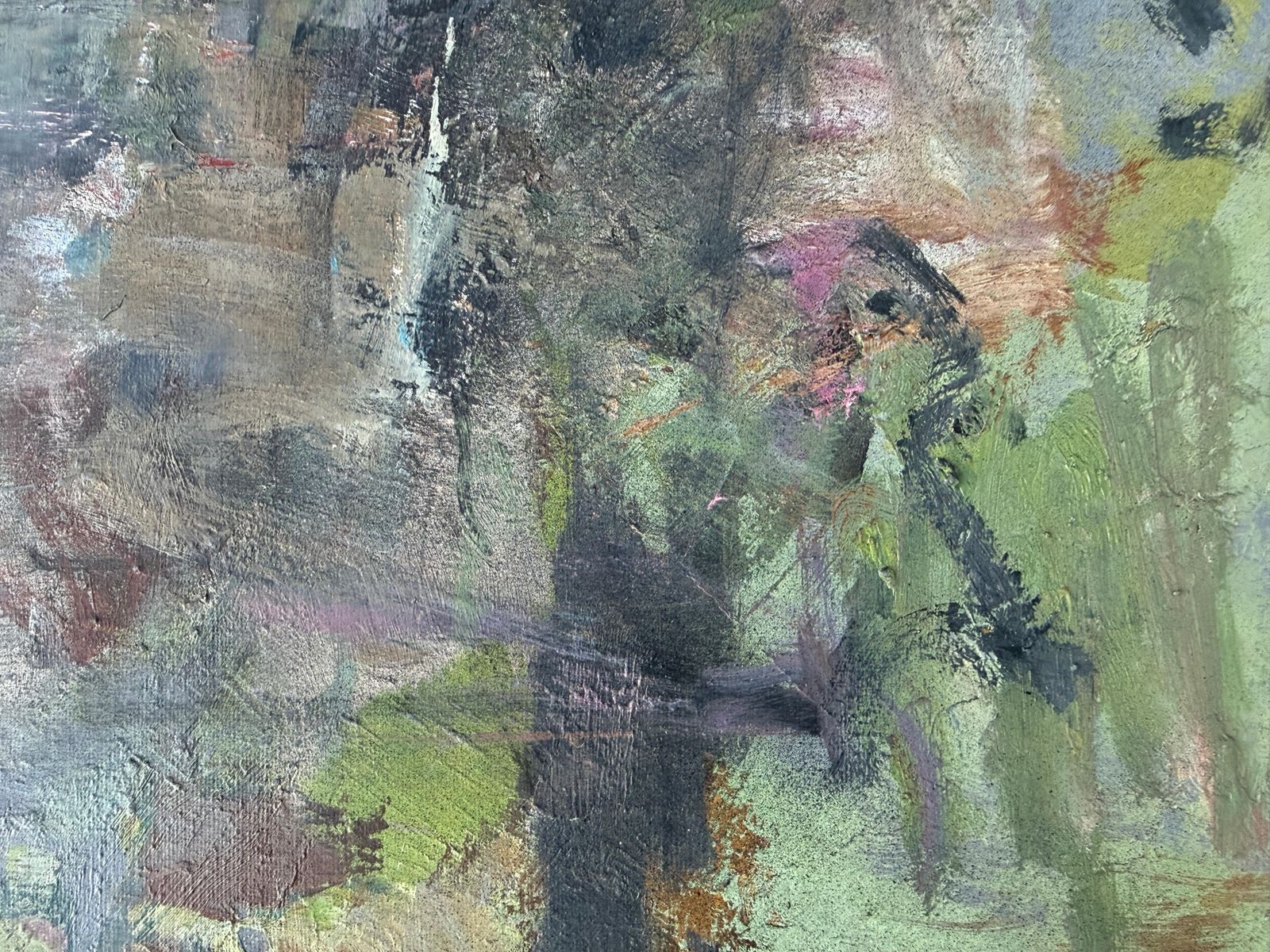 Jordi Baget Ballester Musical Notes Oil On Canvas Abstract Painting C.1980 photo for sale