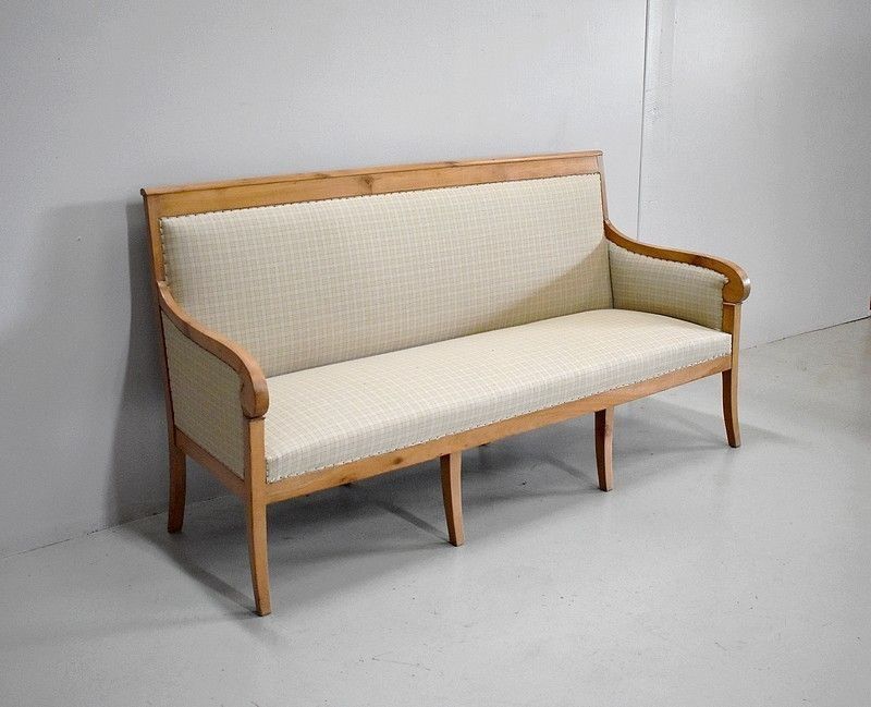 Long Directoire / Restoration Bench , 19th photo furniture