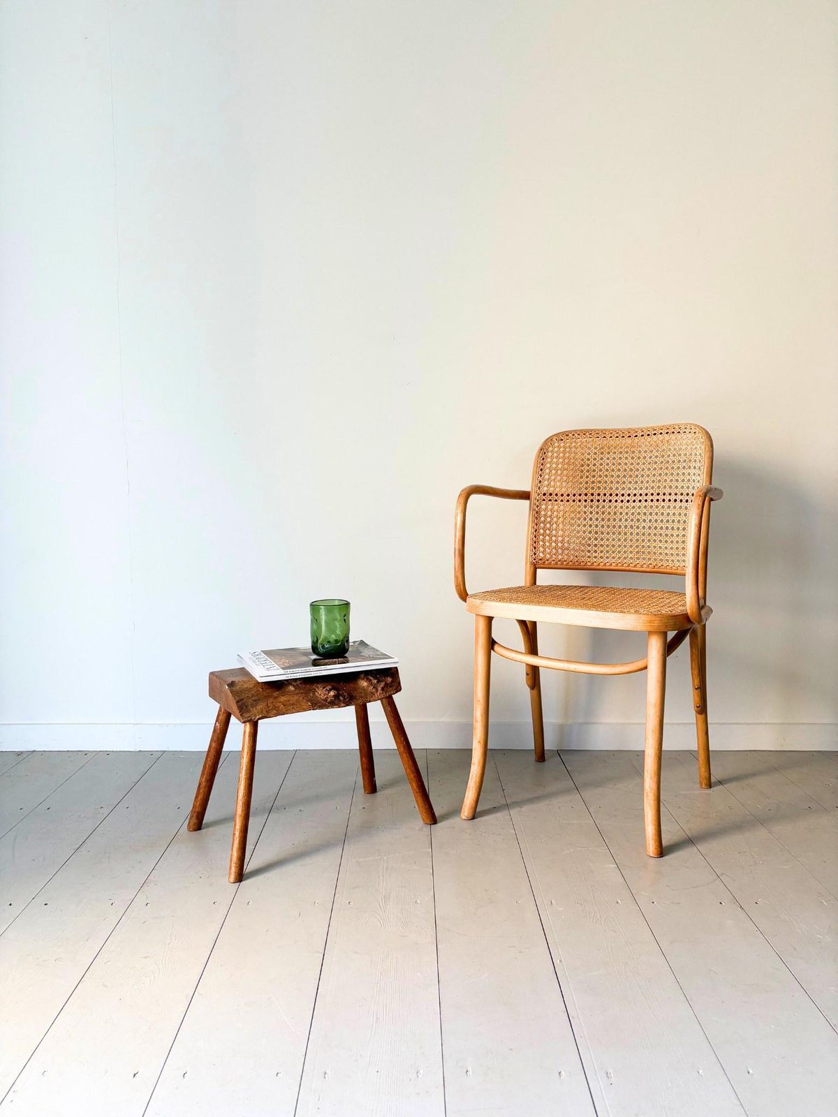 Primitive Brutalist Side Table Stool In Solid Oak By Acornman photo 490.0