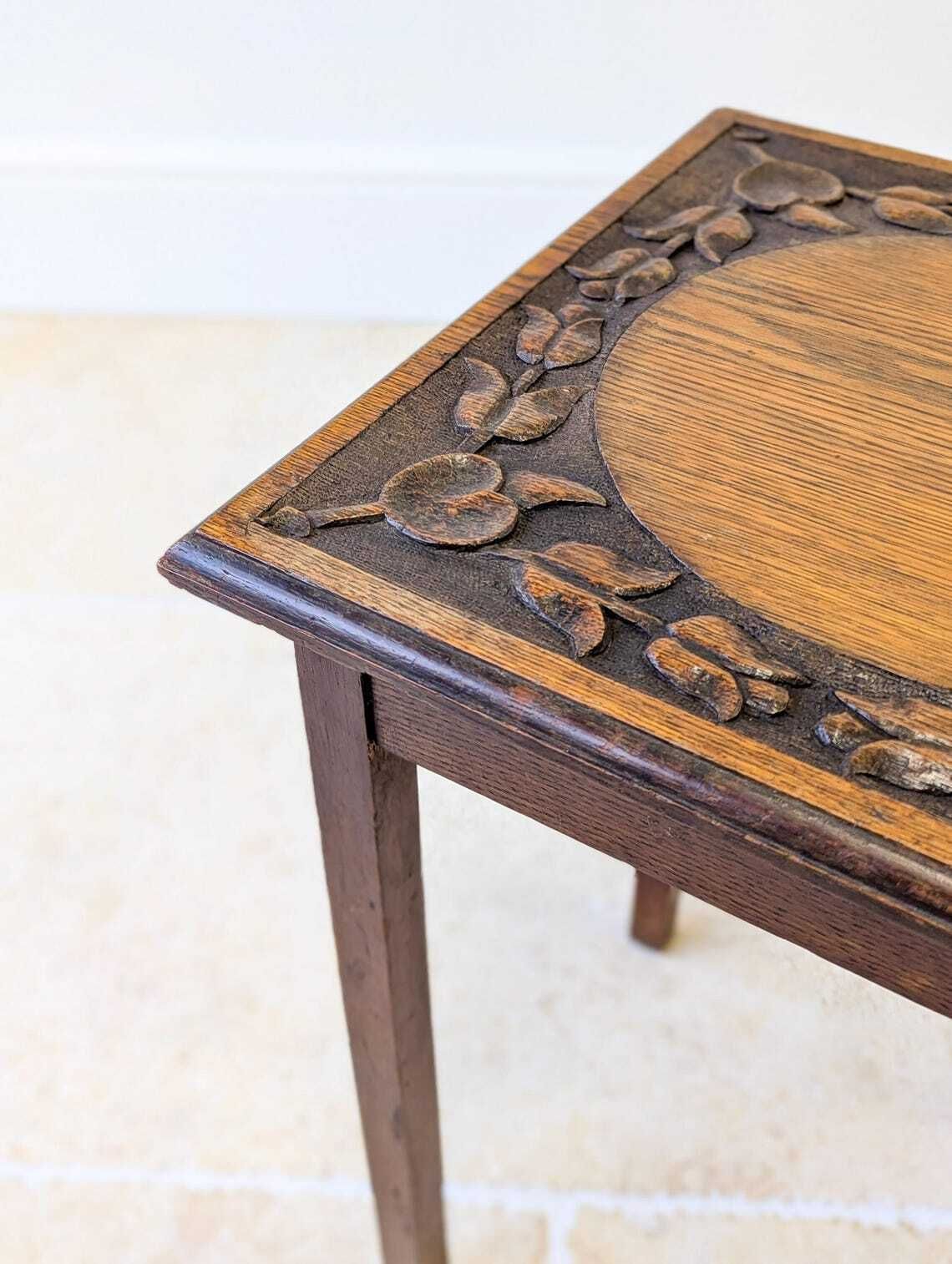 Antique Arts And Crafts Oak Occasional Table C.1920 photo 385.0