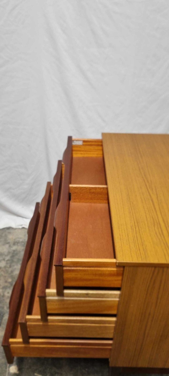 photo vintage Pair Of Europa Mid Century Modern Chest Of Drawers.