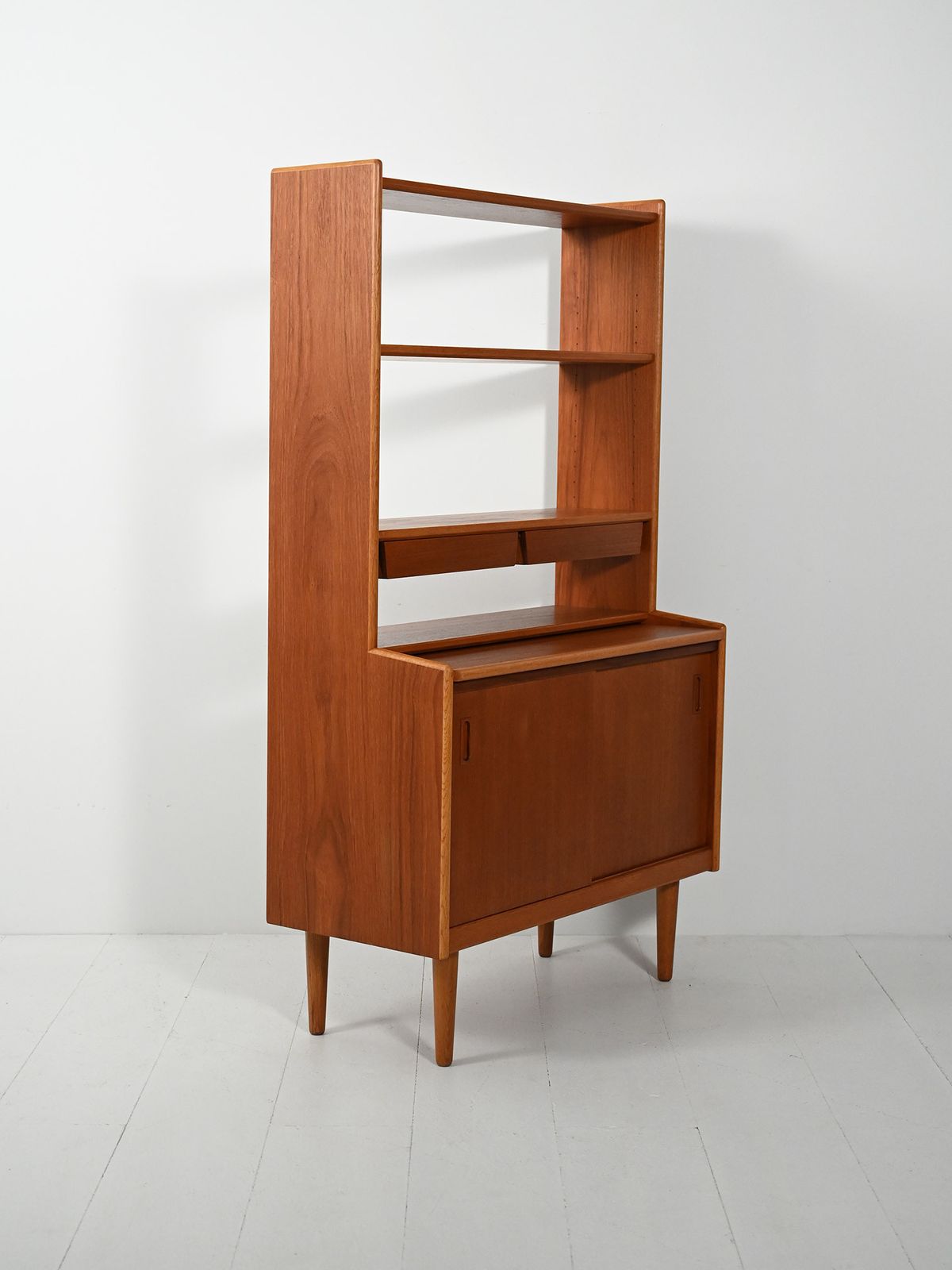 Scandinavian Teak Bookcase With Suspended Drawers photo 1780.0
